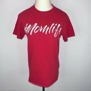 DELTA Red Graphic Tee Short Sleeve T-Shirt Small Mom #Momlife